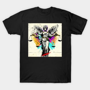 Street Art pop art graffiti justice god themis T-Shirt